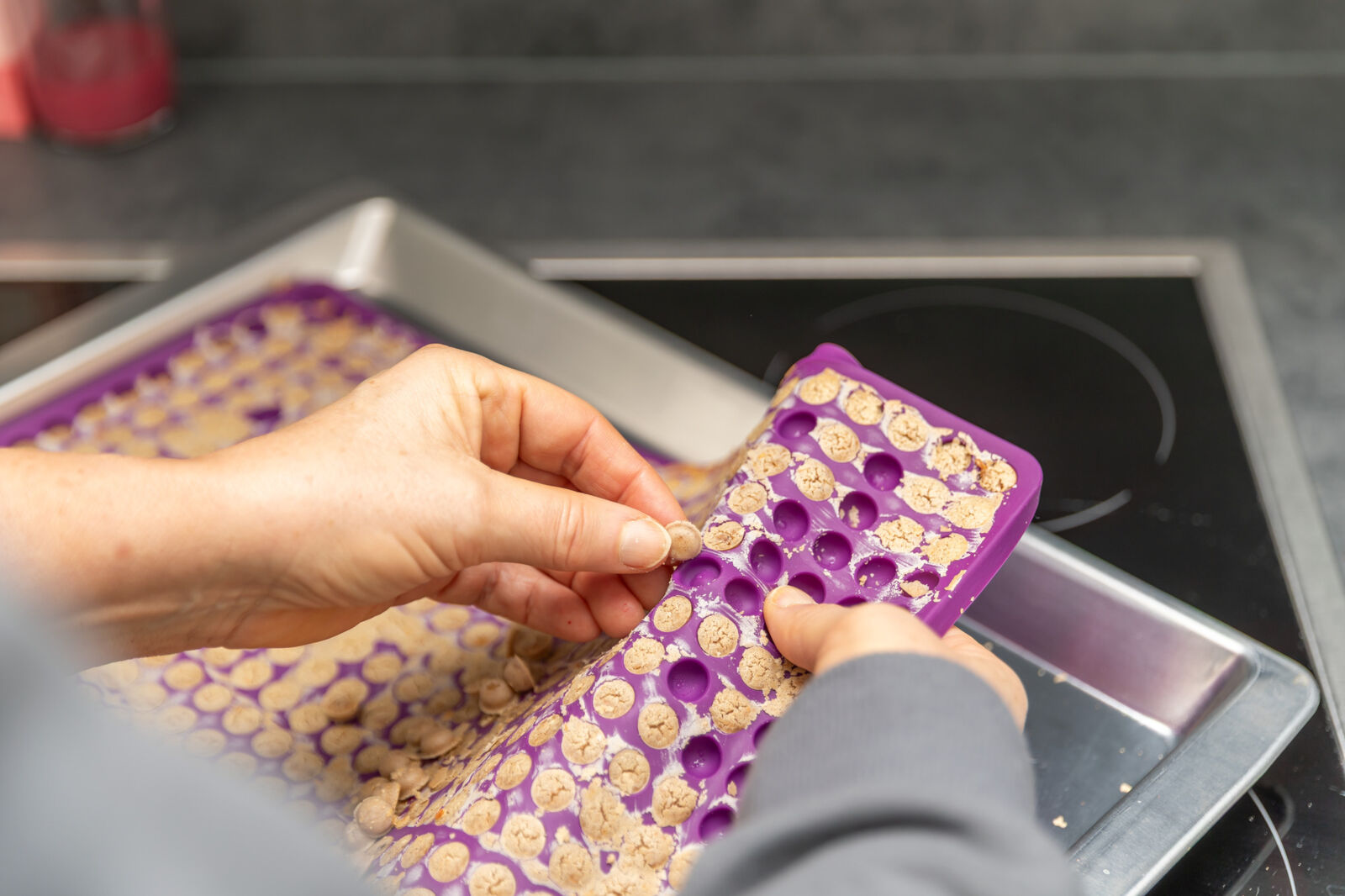 Backmatte für Trainersnacks, 38×28cm, lila Backmatte für Trainersnacks, 38×28cm, lila