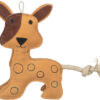 Chien, debout, cuir, 25cm, brun