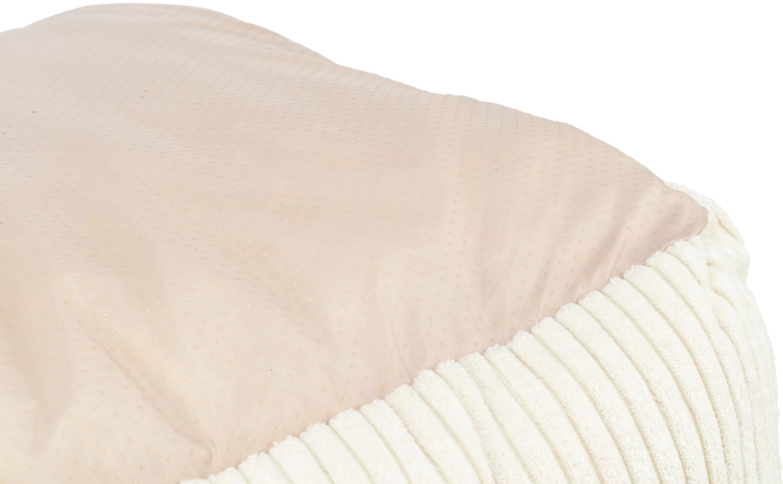 Lit Vital Jonna, velours côtelé, carré, 120×80cm, crème Lit Vital Jonna, velours côtelé, carré, 120×80cm, crème