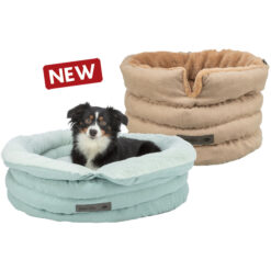 Lit Liano Soft, rond, ø 45cm, sable/brun