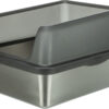 Bac à litière en acier inoxydable avec rebord, 40×29×52cm, g