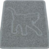 Tapis pour bac à litière, silhouette de chat, PVC, 35cm/48cm