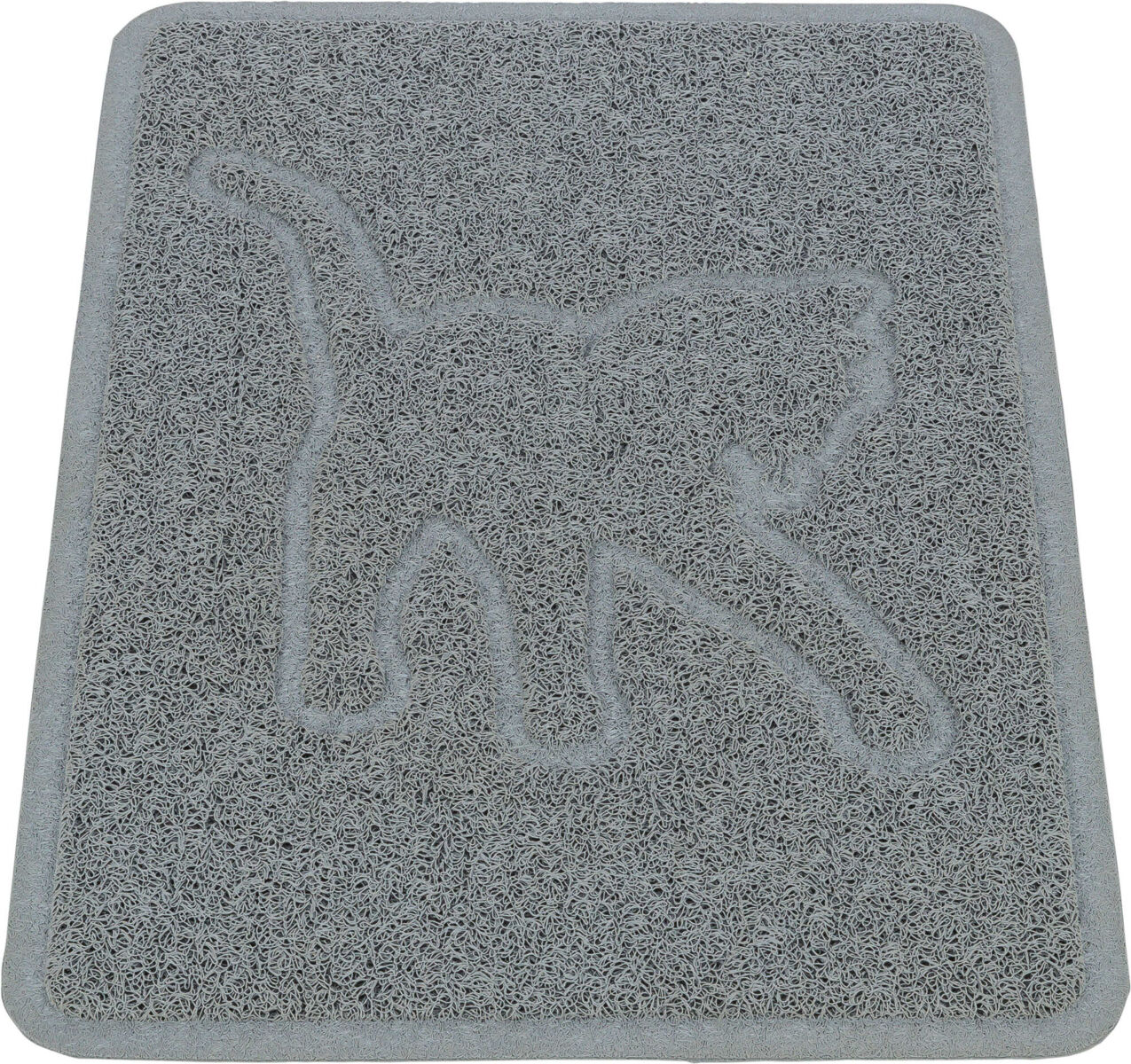Tapis pour bac à litière, silhouette de chat, PVC, 35cm/48cm Tapis pour bac à litière, silhouette de chat, PVC, 35cm/48cm