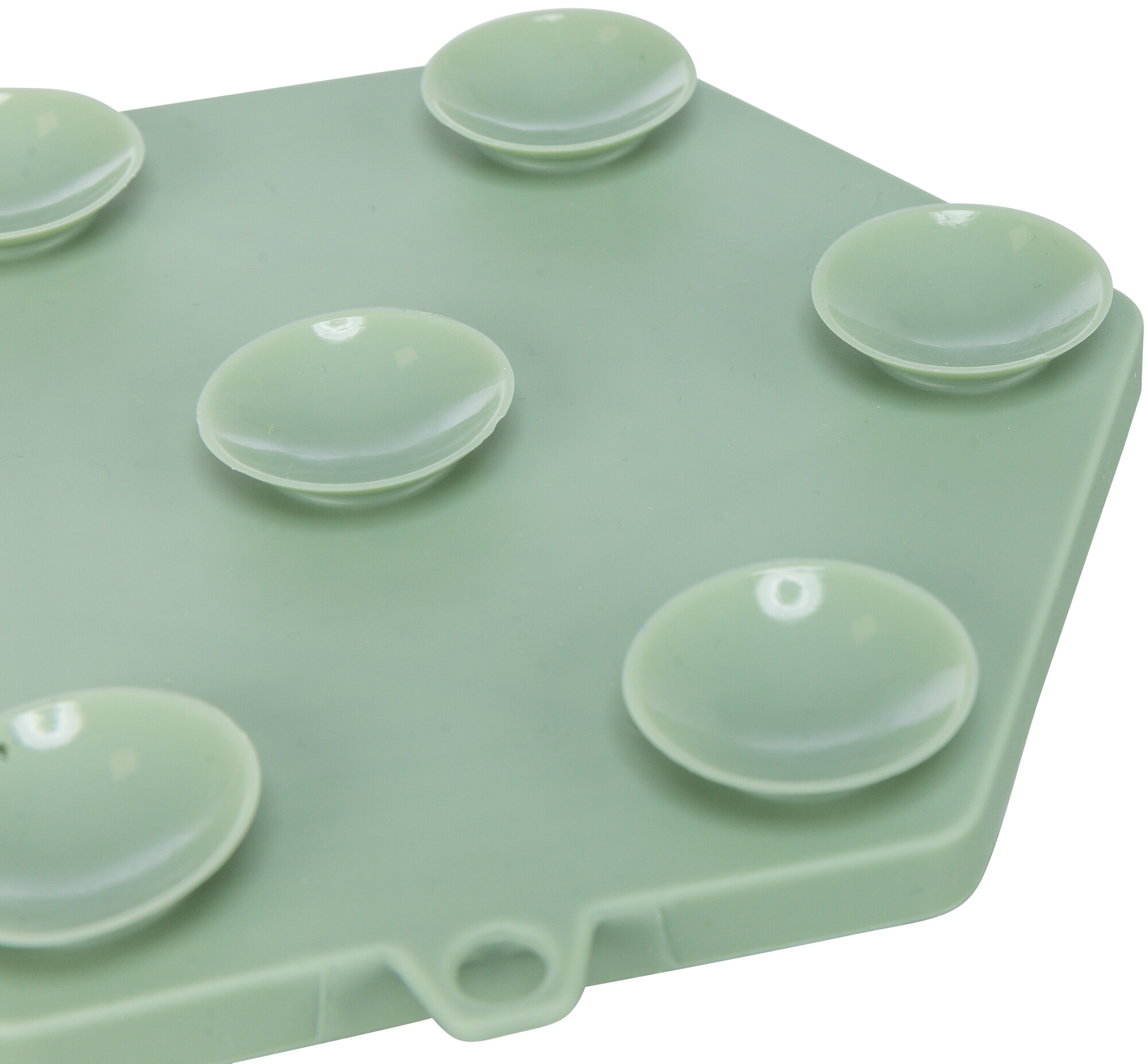 Lick'n'Snack Matte mit Saugnäpfen, Silikon, 17cm, salbei Lick'n'Snack Matte mit Saugnäpfen, Silikon, 17cm, salbei