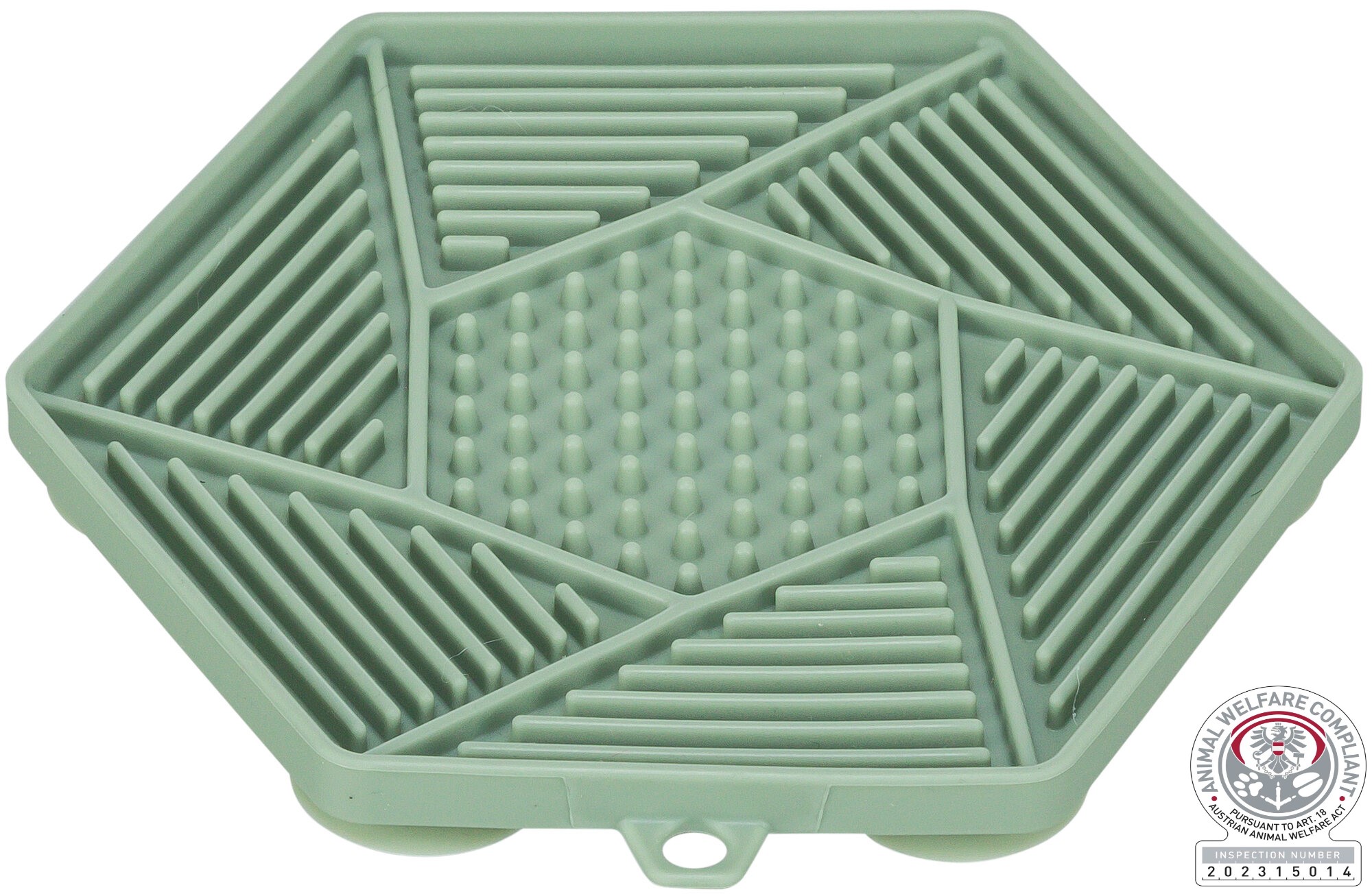 Lick'n'Snack Matte mit Saugnäpfen, Silikon, 17cm, salbei Lick'n'Snack Matte mit Saugnäpfen, Silikon, 17cm, salbei