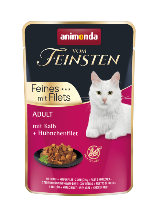Animonda,Katze v.Feins.,Adult,Frischebeutel,Kalb+Hühnchen 85g / VE 18