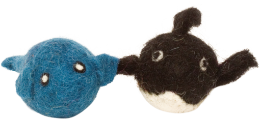 DDKC Wal/Orca 2Stk blau/schwarz 8cm