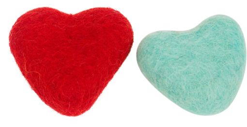 DDKC Coeurs, 2 pcs, Multicolore 6cm