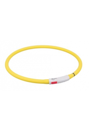 Flash Leuchtring USB, Silikon, XS-XL: 70 cm/ø 10 mm, gelb Flash Leuchtring USB, Silikon, XS-XL: 70 cm/ø 10 mm, gelb
